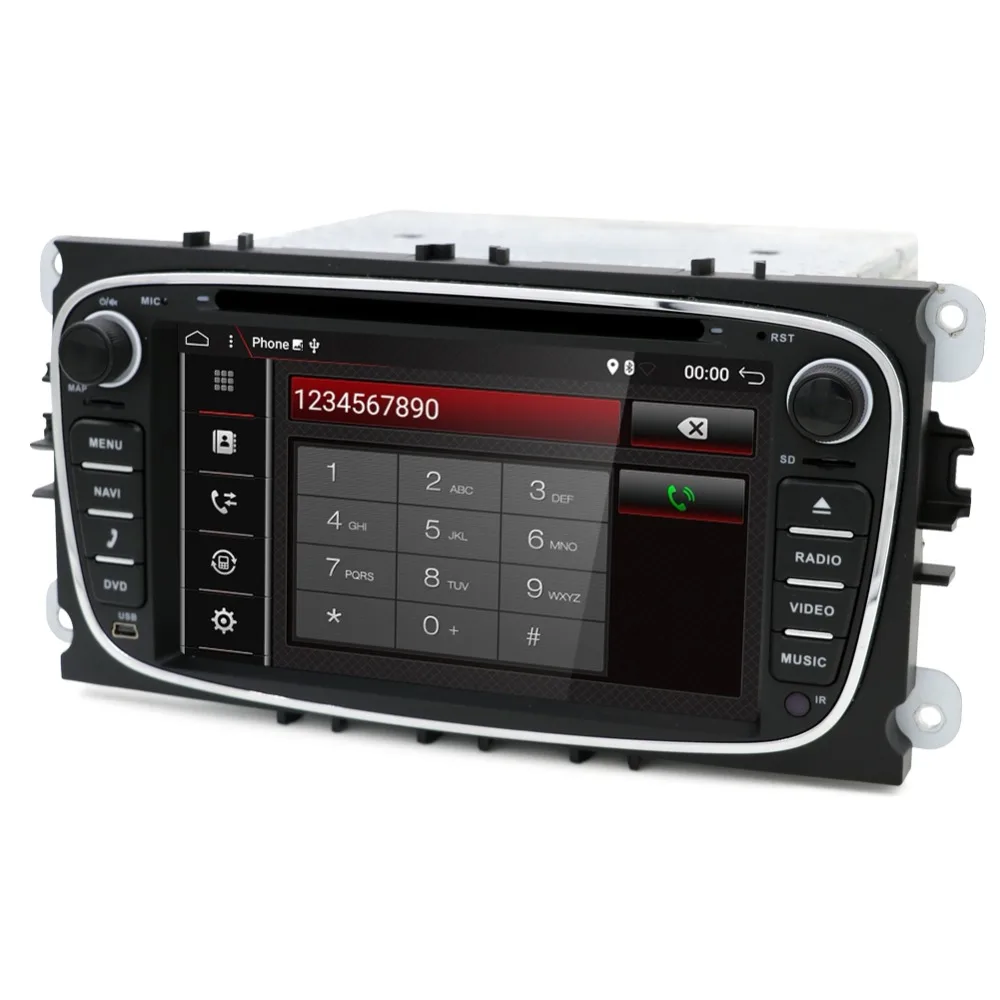 Best Octa Core Android 9.0 Car DVD GPS 2 Din for FORD/Focus/S-MAX/Mondeo/C-MAX/Galaxy/Kuga Multimedia Player Wifi Car Radio Video OBD 2