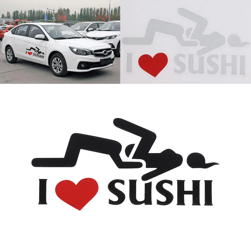 

Sushi JDM Car Accessories Sticker Funny Window Bumper Laptop Vinyl Graphics Decals Wall Vent Air Flow Fender Decor Waterproof