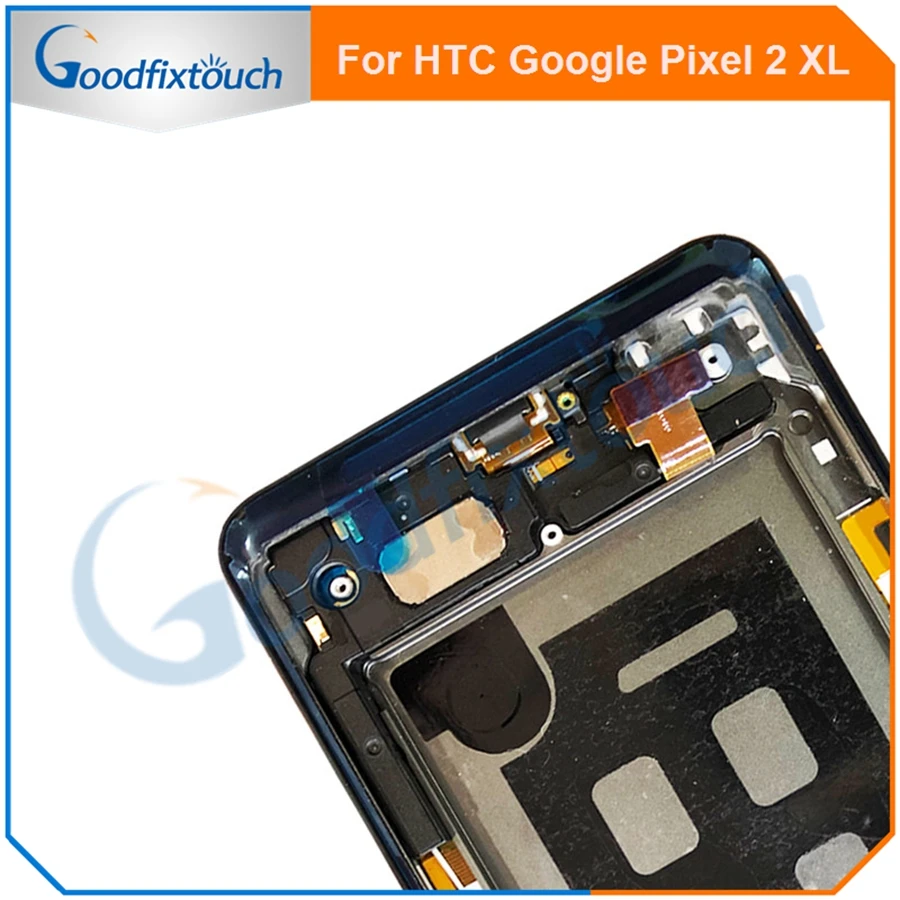 6.0" For HTC Google Pixel 2 XL Battery Cover Door Back Rear Case Middle Frame Chassis Full Housing Assembly With Flex Cable