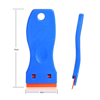 

EHDIS 10*4cm Plastic Replaceable Blade Razor Squeegee Scraper Car Vinyl Film Air Bubble Glue Removing Dust Cleaner Sticker Tool