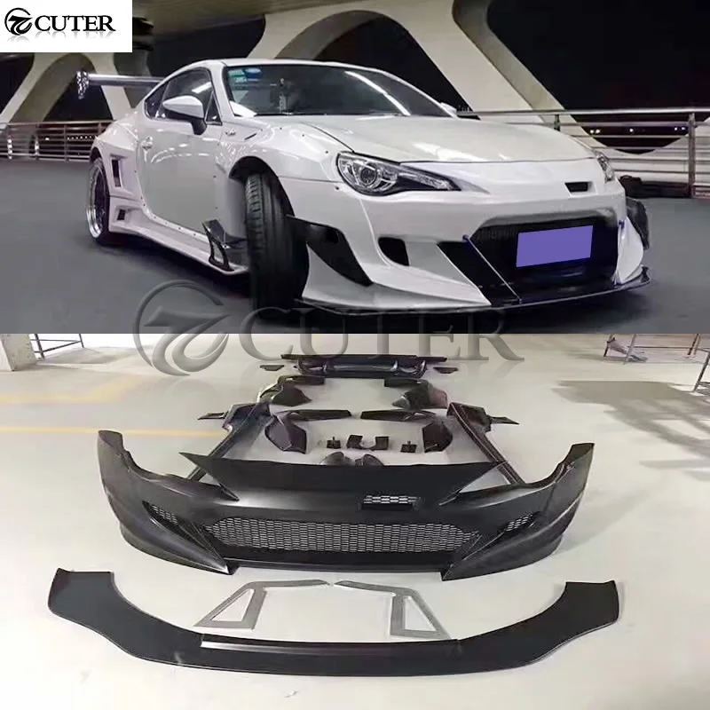 86 BRZ FRP Передний Задний бампер боковые юбки задний спикер для Toyota GT Subaru