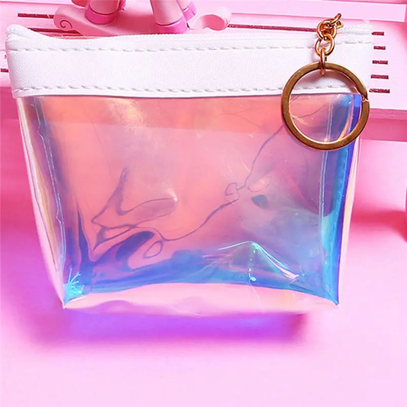 Women Short Style Fashion Lucency Jelly Mini Coin Purse women's wallet clutch portfel cuzdan billetera carteira 40MA1514