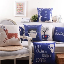 Happy Hour время Домашний Декор Подушка различные стили олень шаблон белье хлопок Подушки Детские диванные подушки Пледы Подушки Детские