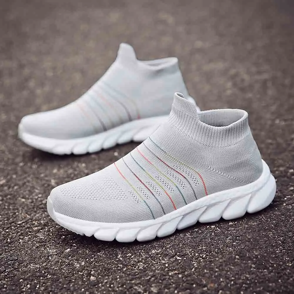 

KANCOOLD Outdoor Trainers Shoes Running Sock Breathable Mesh Sneakers Lightweight Wear-resistant Basic Unisex Shoes
