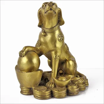 

A copper money dog bronze ornaments of pure money crafts firm