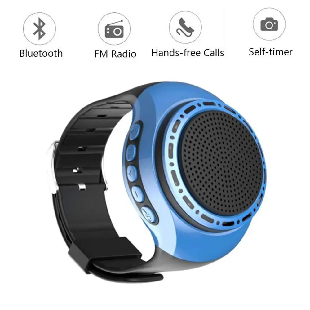 Спортивные часы Bluetooth колонка mp3 карта портативный мини динамик беспроводной