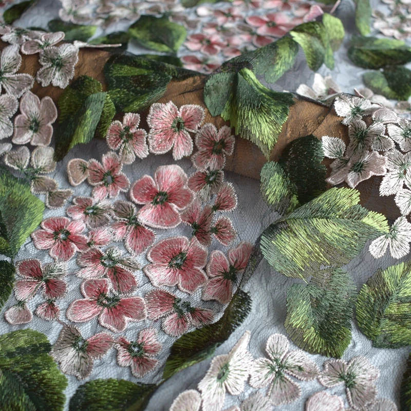5 ярдов/упаковка кружевная ткань с компьютерной вышивкой|fabric for wedding dress|fabric forfabric |