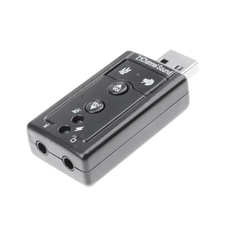 

Driver-Free External USB Sound Card , Digital 7.1 Channel Audio Adapter with with 3.5mm Headset MIC Speaker for Computer PC P4PM