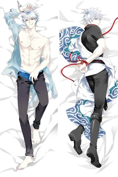 

Japan Anime Gintama Sakata Gintoki Male Hugging Body Pillow Case Cover pillowcases 64025