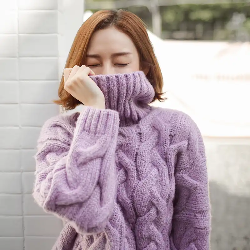 purple knitwear ladies