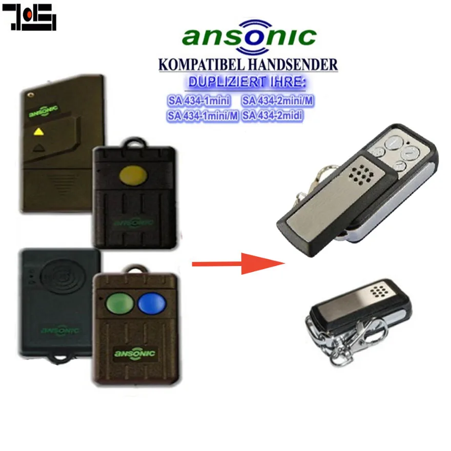 

For Ansonic SA434-1mini,SA434-2mini/M,SA434-1MINI/ME,SA434-2MIDI remote control 433.92mhz