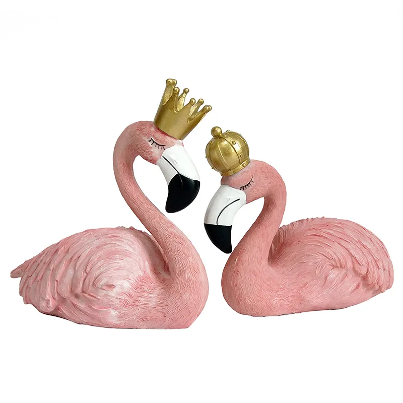 2 стиля декоративный, с рисунком Фламинго в форме милых животных орнамент декоративный Декор на стол Гостиная Спальня дома миниатюрные украшения