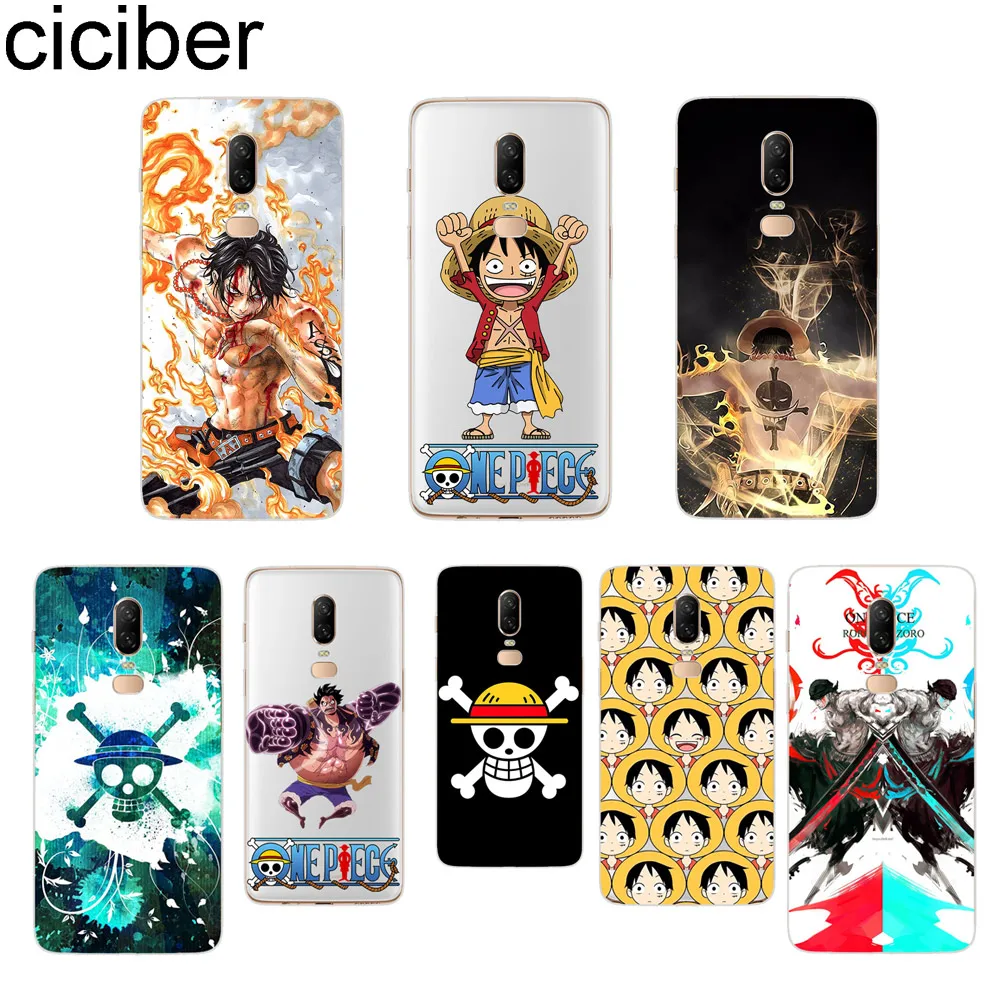 

ciciber Cute One Piece Zoro Luffy Coque For Oneplus 6 5 T Soft TPU Back Cover Clear Phone Cases for 1+ 6 1+5 T Fundas Capa