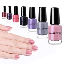 NICOLE DIARY 6 мл Отшелушивающий матовый лак для ногтей на водной основе эффект мерцания тусклый лак для ногтей маникюр