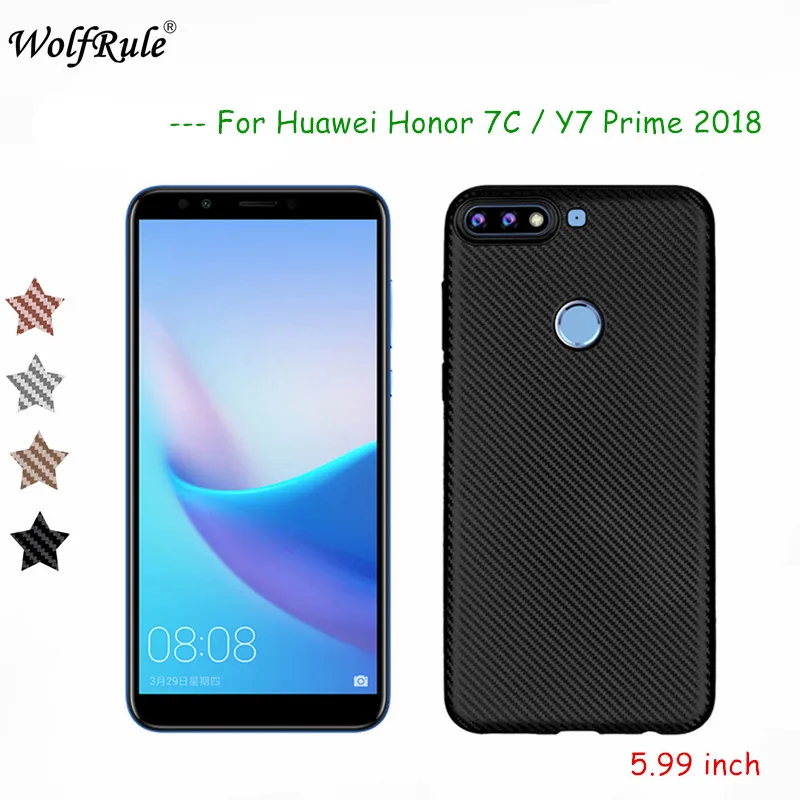 WolfRule Case Huawei Honor 7C Pro Cover Luxury Full Protection Soft TPU For 7c Shell Y7 Prime 2018 5.99 |