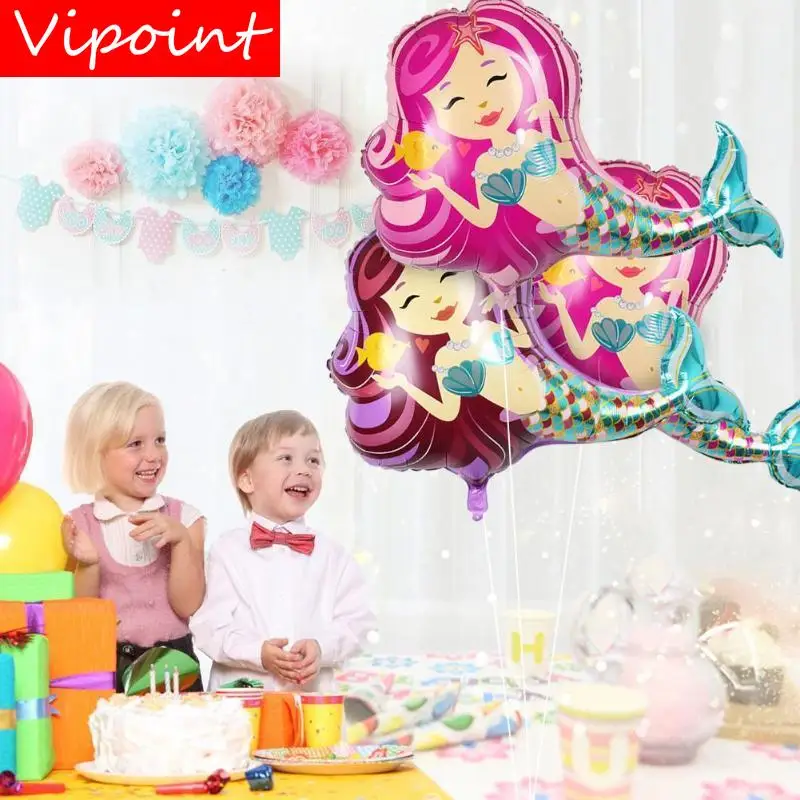 

102x62cm Mermaid Sea-maid Foil Balloons 10 Pieces Wedding Event Christmas Halloween Festival Birthday Party PD-100