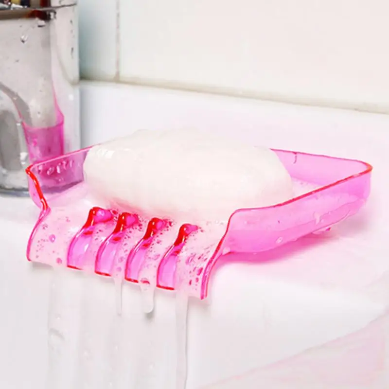 

Soap Storage Box Dish Case Makeup Organizer Water Drain Sponge Holder For Kitchen Double Sucker Bathroom Kitchen Organizer