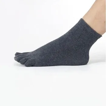 

Unisex Men Women Socks For Five Fingers Toe Cotton Solid Ankle Length Causal Socks