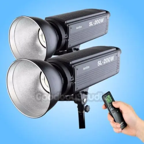 

2PCS Godox SL-200W 5600K LCD Panel LED Video Continuous Light with Remote Control