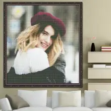 Фото на заказ Алмазная вышивка крестиком полная дрель круглая DIY Алмазная мозаика Алмазная вышивка свадебный Декор для дома