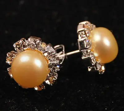 

8-9mm Yellow koy Perl Erring Grde