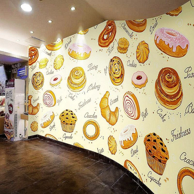 Custom photo wallpaper 3D mural delicacy Cake Bakery tea