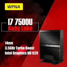 WPNA Nettop UX870 intel core i7 7500U HD Graphics 620 16GB 512GB SSD WIFI game mini pc windows Computer office