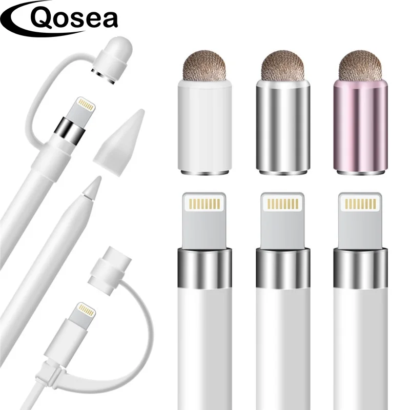 (6 PACK) For Apple Pencil Cap Holder Nib Case Soft Silicone Protective Cover Anti-Lost Connector Tether Adapter |