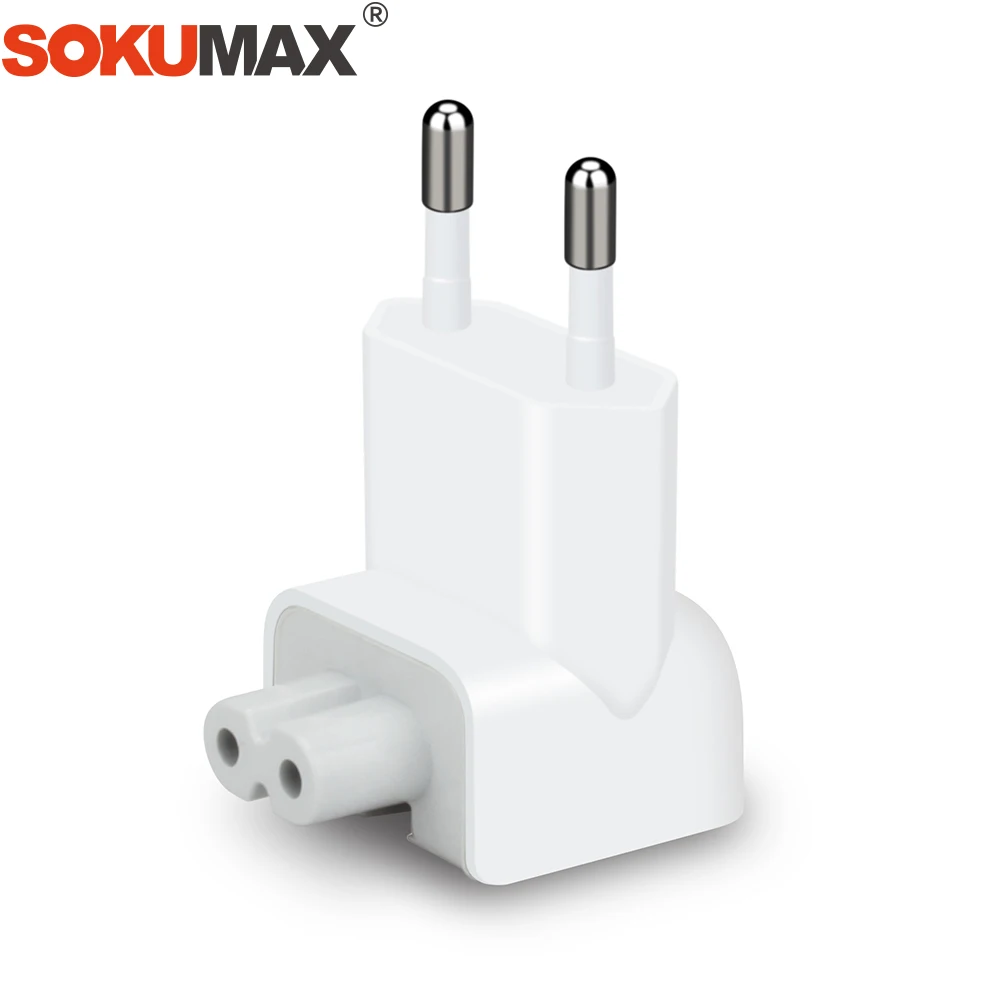 SOKUMAX Euro Plug AC Duck Head for iPad Air Pro MacBook charger Suit for MagSafe 2