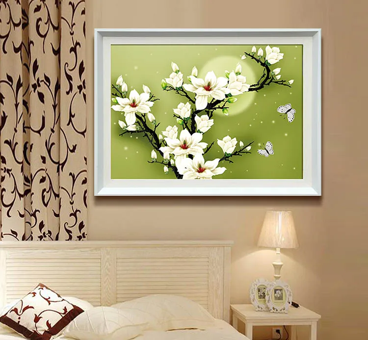 

Home decor completed finished flower cross stitch kit embroidery no frame TC51