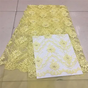 

New Design African Lace Fabrics High Quality French Lace Fabric For Party Dress Nigerian Beaded Lace Fabric H91-1