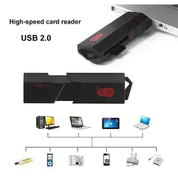 Портативный легкий Micro SD Card Reader памяти TF/SD Card Reader ноутбука рабочего передачи данных USB 2,0 Card Reader