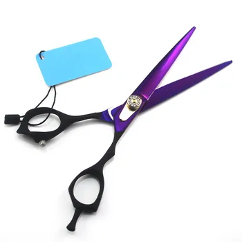

Japan 440c 7 inch Purple Pet dog grooming cut hair scissors cutting shears pet grooming barber makas dog hairdressing scissors