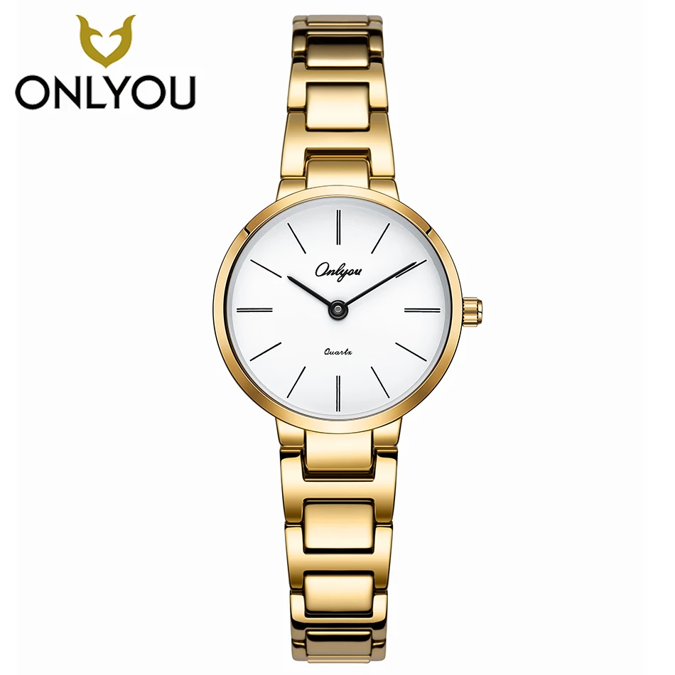 

ONLYOU Fashion Women Bracelet Watch in Women's Watches Rosegold Luxury Casual Ladies Quartz Wristwatch Dress Gold Lover Gift