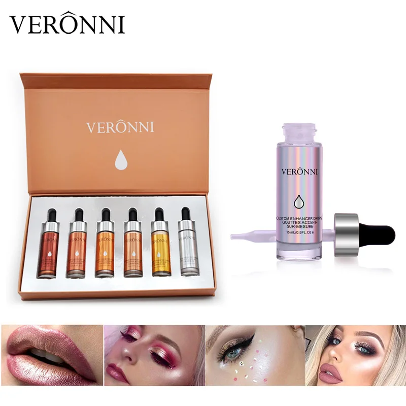 

Liquid Highlighter Makeup Contouring Face Brighten Base Primer Bronzer Shimmer Contour Cream Concealer Highlighters 6 Pcs / Set