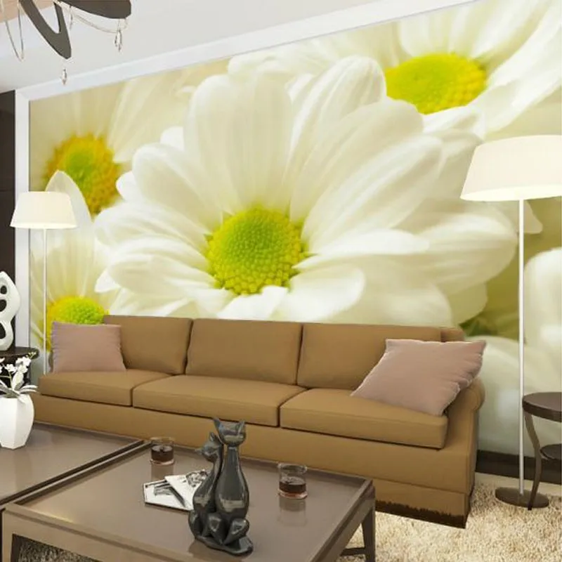 Custom-3D-Photo-Wallpaper-White-Sunflowers-Murals-Kids-Room-Bedroom-Living-Room-Sofa-Background-Wallpaper-Papel (2)