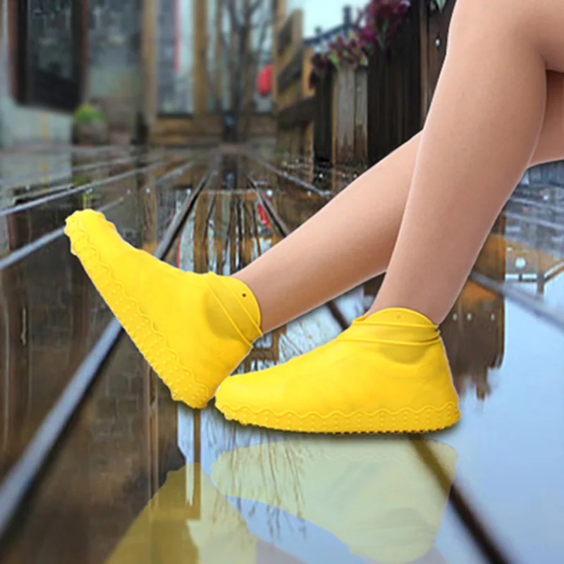 

1 Pair Reusable Silicone Boot Shoe Cover Foldable Waterproof Non-Slip Overshoes Rain Protectors Store