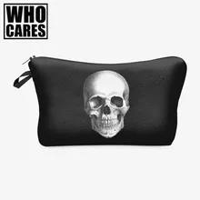 Skull Monster 3D Printing Makeup Bag 2017 Maleta de Maquiagem Cosmetic Bag necessaire bags Organizer Party
