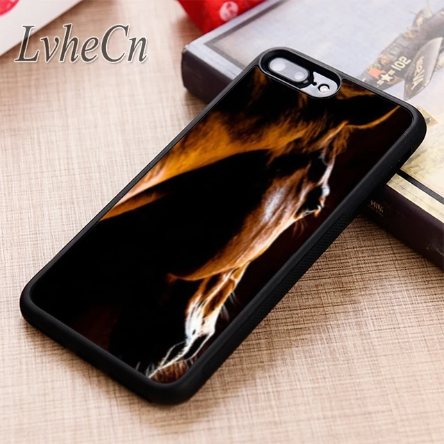 

LvheCn New Horse Close Up phone Case cover For iPhone 6 6S 7 8 X XR XS max 5 5S SE Samsung Galaxy S5 S6 S7 edge S8 S9 Plus