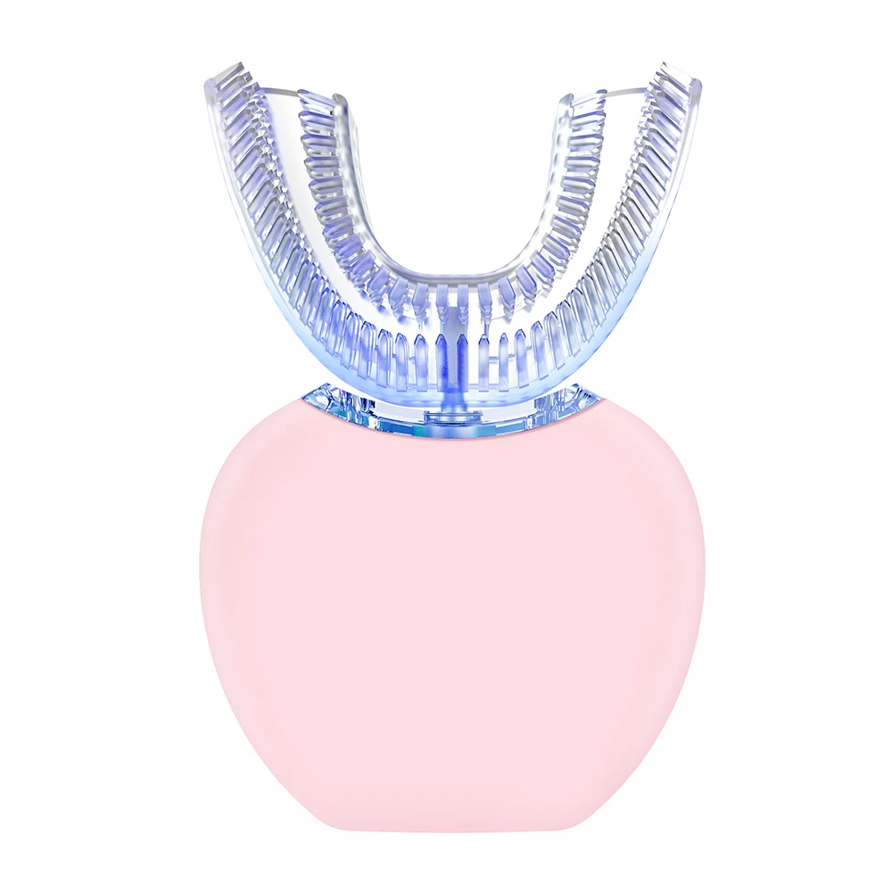 U Тип 360 градусов автоматическая электронная зубная щетка перезаряжаемый звуковой зубная щетка USB Силиконовая щетка зубные головки уход умный