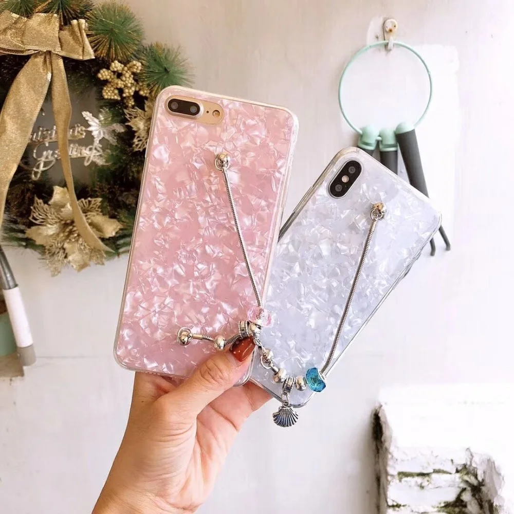 Для iPhone 6 6s 7 8 pluis X для Samsung galaxy s7 edge s8 s9 plus note металлическая цепочка бриллиантовый