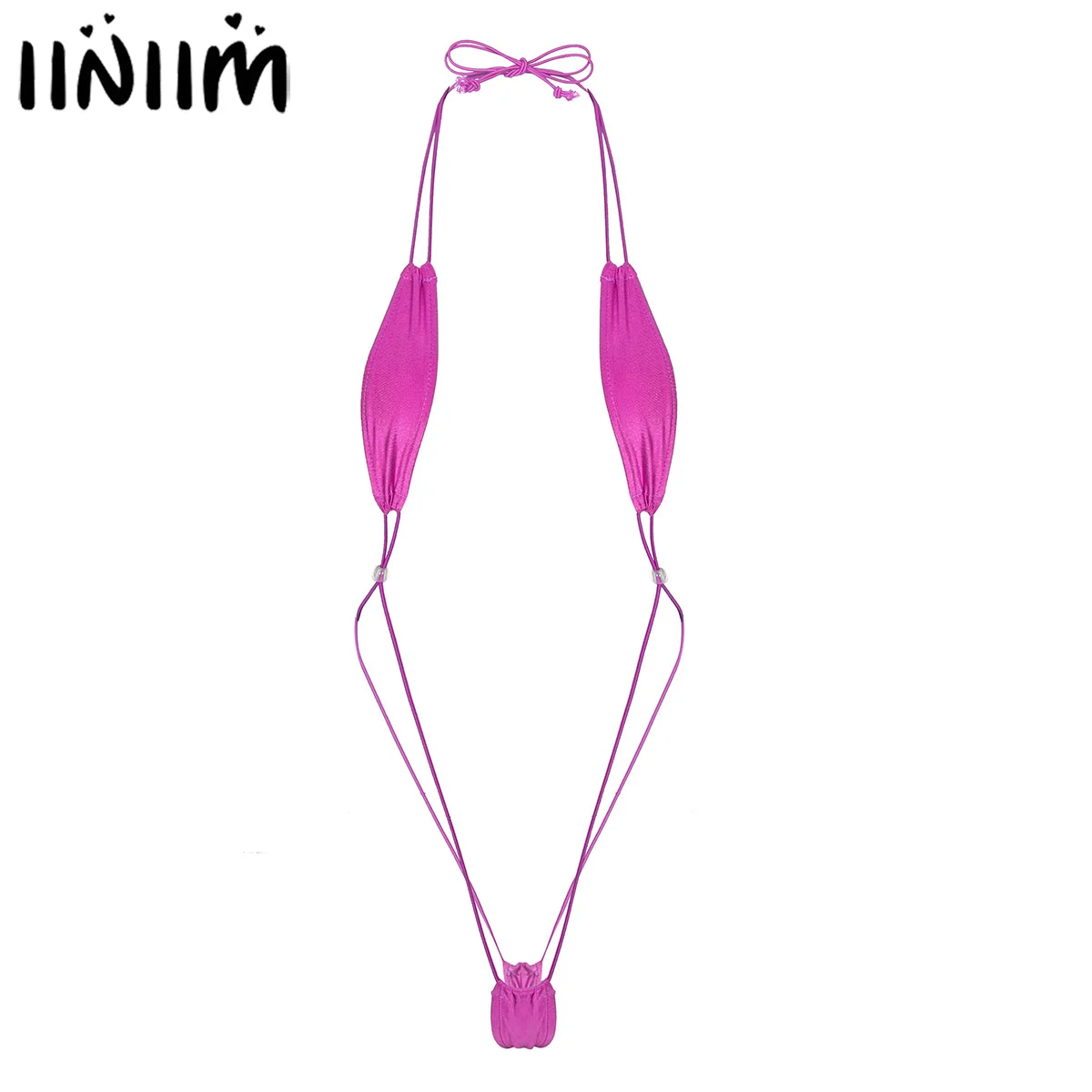 

iiniim Womens Adult Sexy Monokini Bikini Babydoll One-Piece Swimsuit Sportswear Outfit Beach Party Underwear Nightwear
