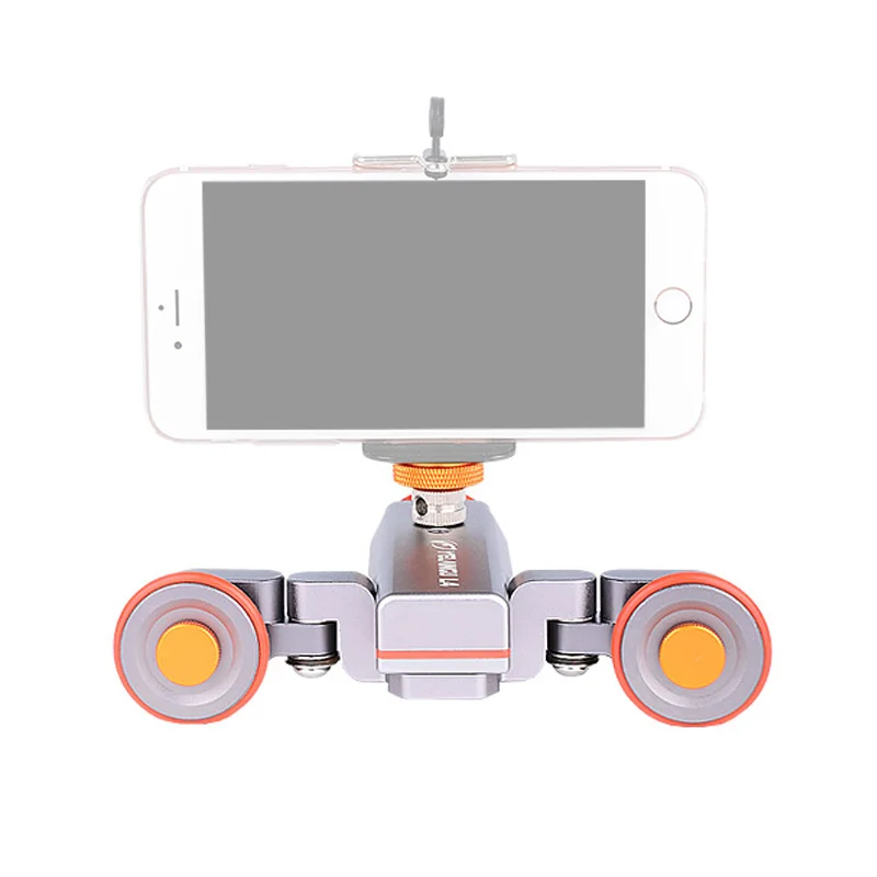 YELANGU Electric Dolly 3-Wheel Pulley Car Rail Rolling Track Slider With Manual Remote Control For Smart Phone DSLR Camera