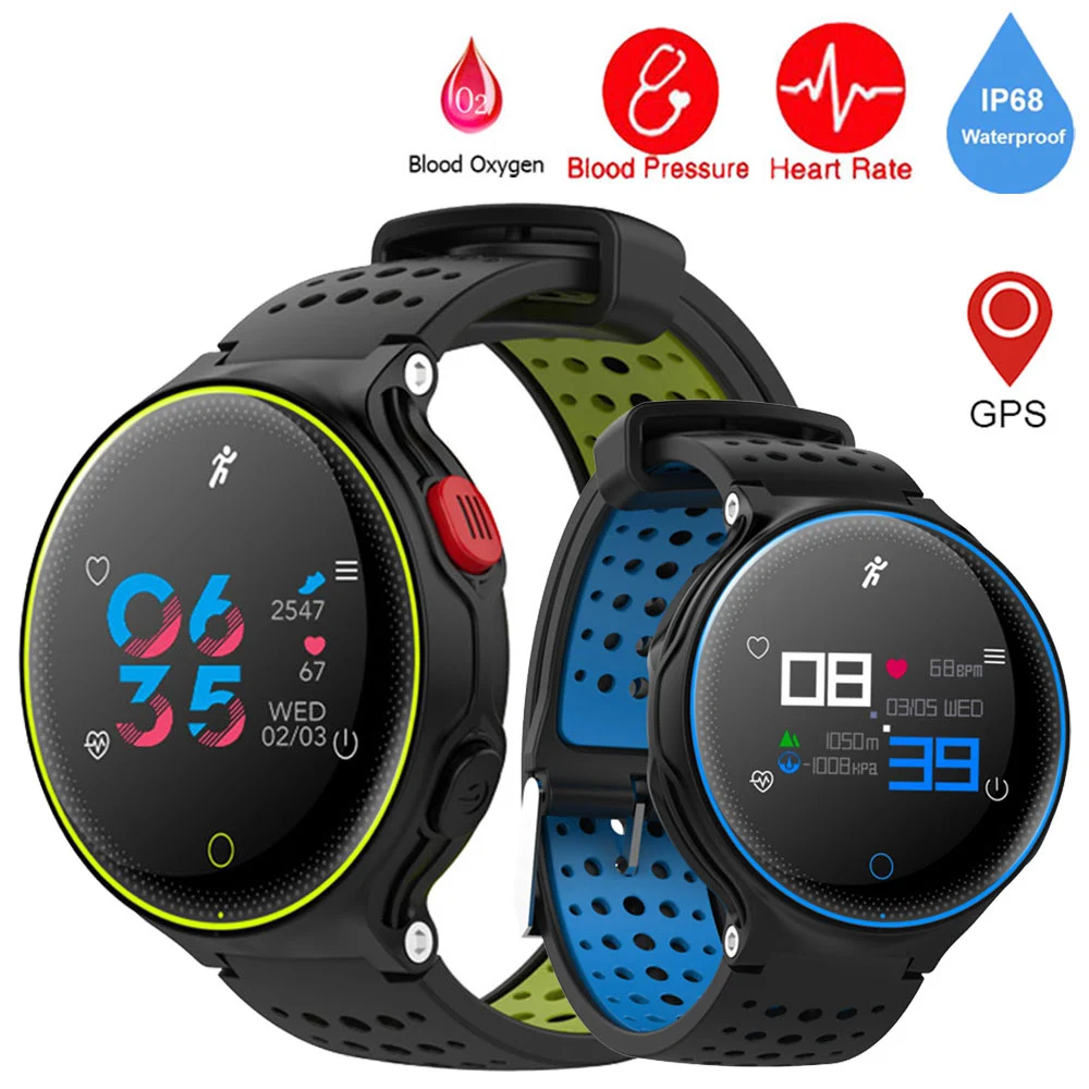 Мужские Смарт-часы GEJIAN фитнес-браслет с кислородом IP68 водонепроницаемый Bluetooth GPS