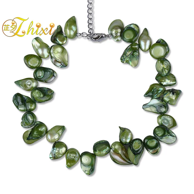 

[ZHIXI]Pearl Jewelry Natural Freshwater Baroque Pearl Anklets For Women Fine Stone Anklets Jewelry New Trendy Bohemia [F202]