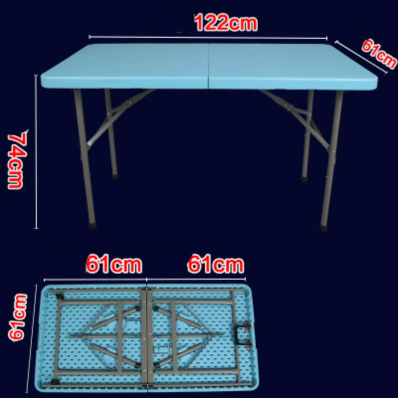Открытый обеденный стол для пикника многофункциональный простой Настольный светильник портативный складной походный стол с ручкой бытовой длинный стол - Цвет: A3