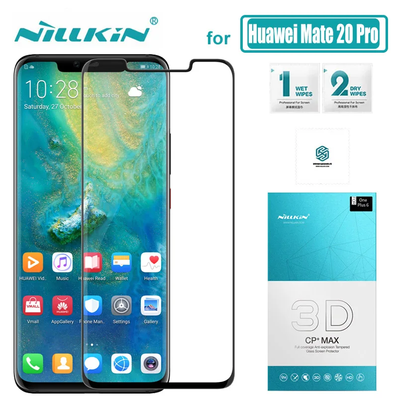 Закаленное 3d-стекло Nillkin CP Max для Huawei Mate 20 Pro полная защита экрана пленка |