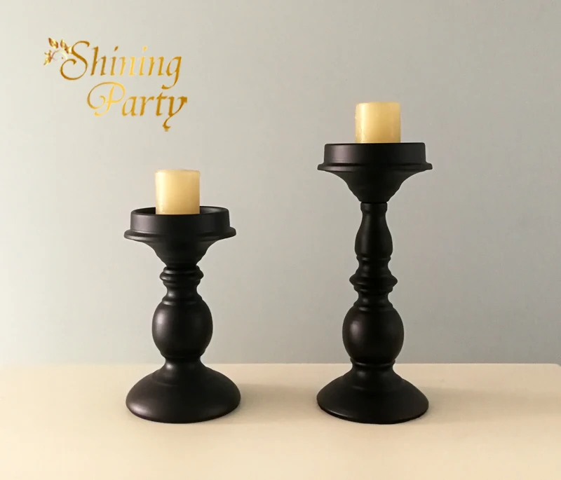 

Black Metal Candle Holders, Wedding Centerpieces, Candlestick, Candle Stand, Wedding Party Christmas Home Decoration, Free ship