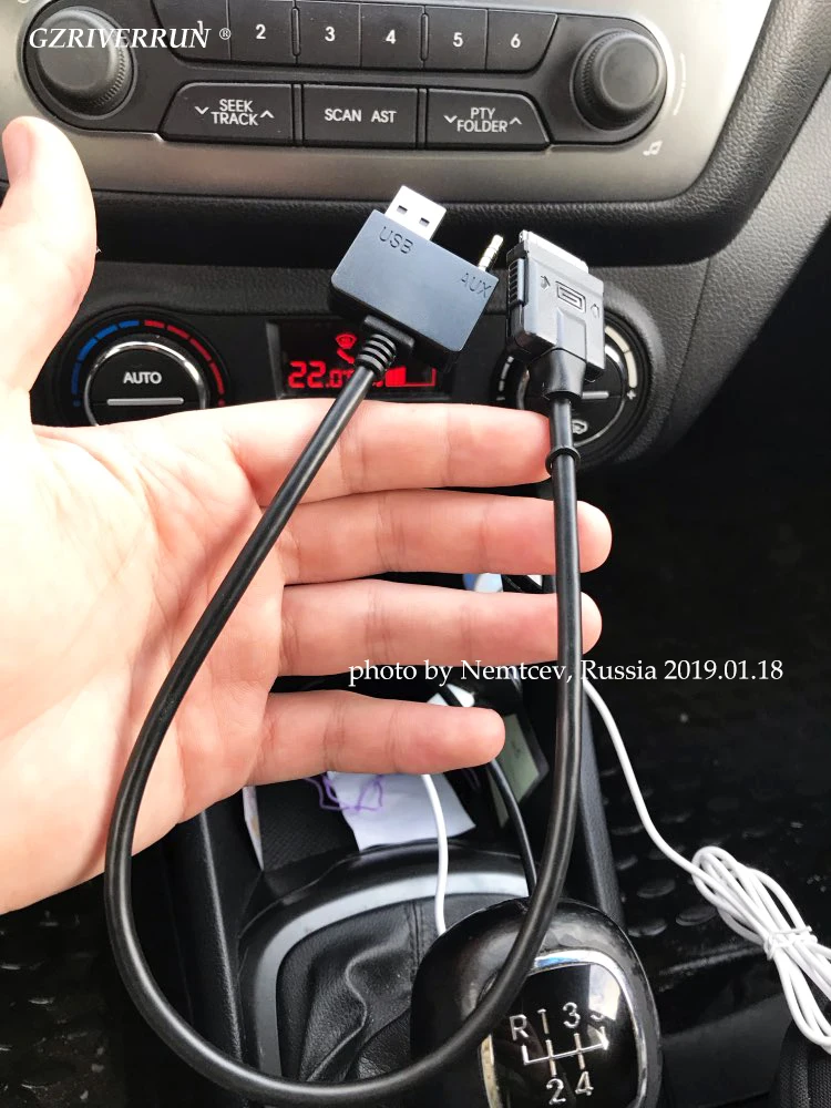 Gzriverrun Автомобильный Кабель Aux USB адаптер для hyundai Kia для iPod iPad iPhone 4 4S.. USB Авто к Aux провод для Sonata Tucson K2 K3