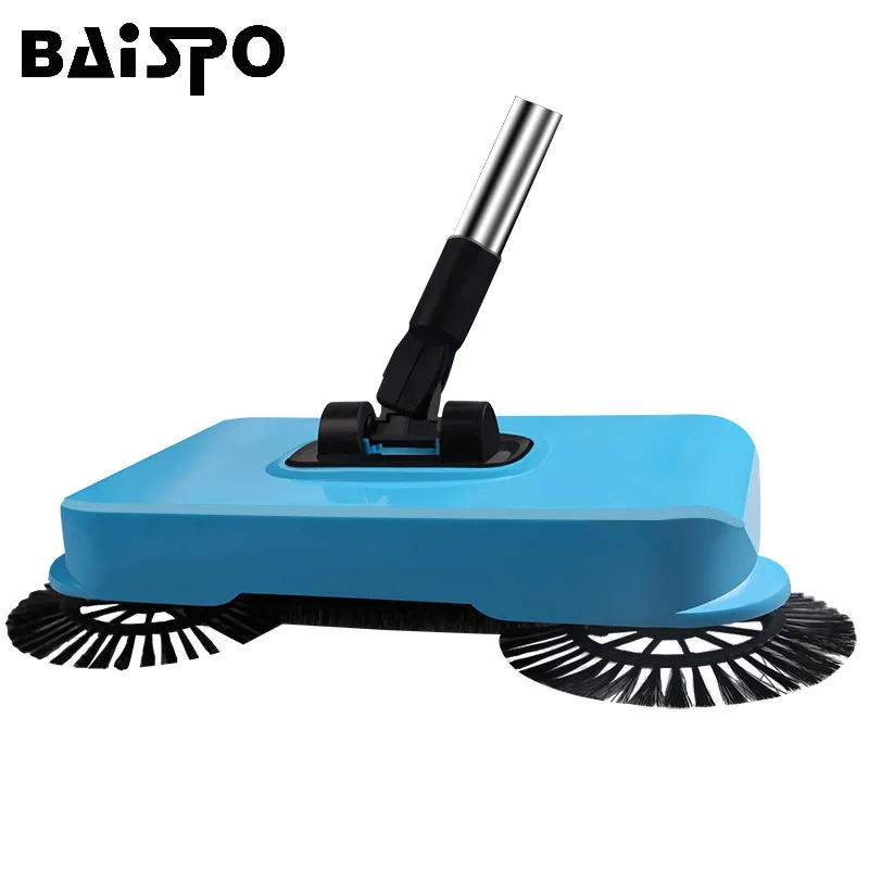 

BAISPO Stainless Steel Sweeping Machine Hand Push Magic Push Broom Dustpan Handle Household Lazy Sweeper Broom floor Sweeper mop